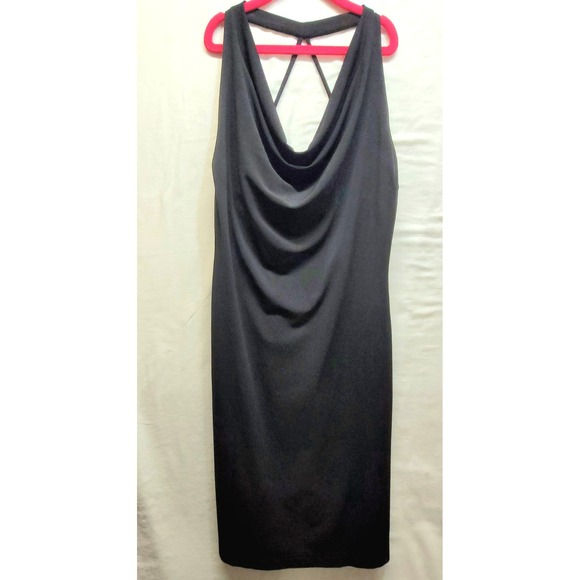 Frederick's of Hollywood Dresses & Skirts - Fredericks of Hollywood Black Cowl Neck Butterfly Back Mini Dress Womens Small